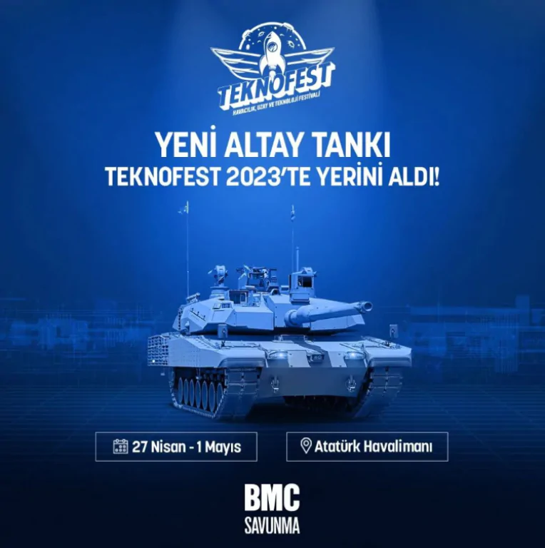 YENİ ALTAY TANKI TEKNOFEST 2023'TE YERİNİ ALDI!